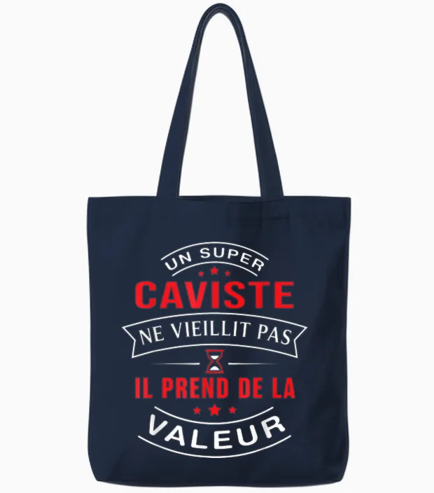 A Super Wine Store Does Not Age Gift Wine Store T-Shirt, Black, S Tote Bags in Navy