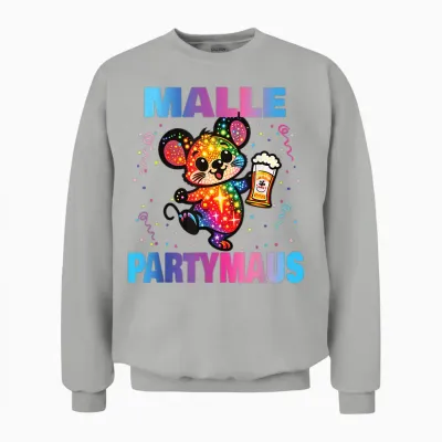Malle Party Gruppenshirt Mallorca Outfit Damen Herren Party Unisex Sweatshirt - Ash