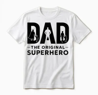 Superdad Papa Super-Héros Drôle Unisex T-Shirt - White