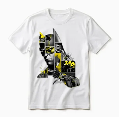 Batman 80 Years Action Batmobil Unisex T-Shirt - White