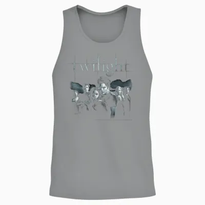 Twilight Black and White Moody Cast Photo Vampire Movie Unisex Tank Top - Sport Grey