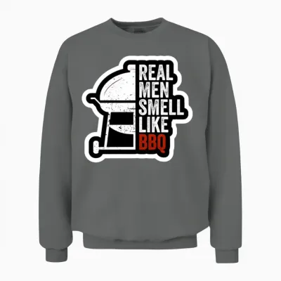 Real Men Smell Like Bbq Unisex Sweatshirt - Graphite Heather