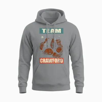 Crawford Last Name Retro Family Name Crawford Boxing Unisex Hoodie - Sport Grey