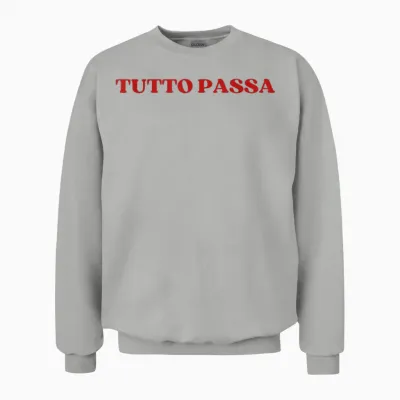 Tutto Passa Y2k Aesthetic Trendy Unisex Sweatshirt - Ash