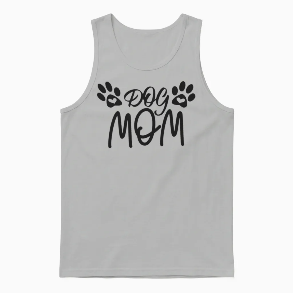 Dog Mom Dog Puppy - Lovers Unisex Tank Top in Ash