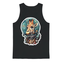 Space Giraffe Unisex Tank Top - Black – 1