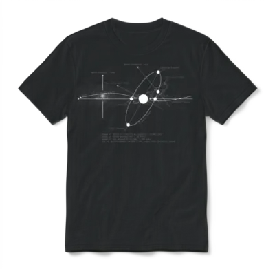 Solar Systems Diagram Astronomy Lover Unisex T-Shirt - Black