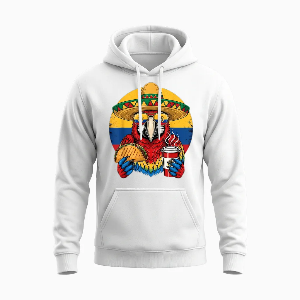 Drapeau De La Colombie Colombienne Racines Colombiennes Fierté Colombienne Unisex Hoodie in White