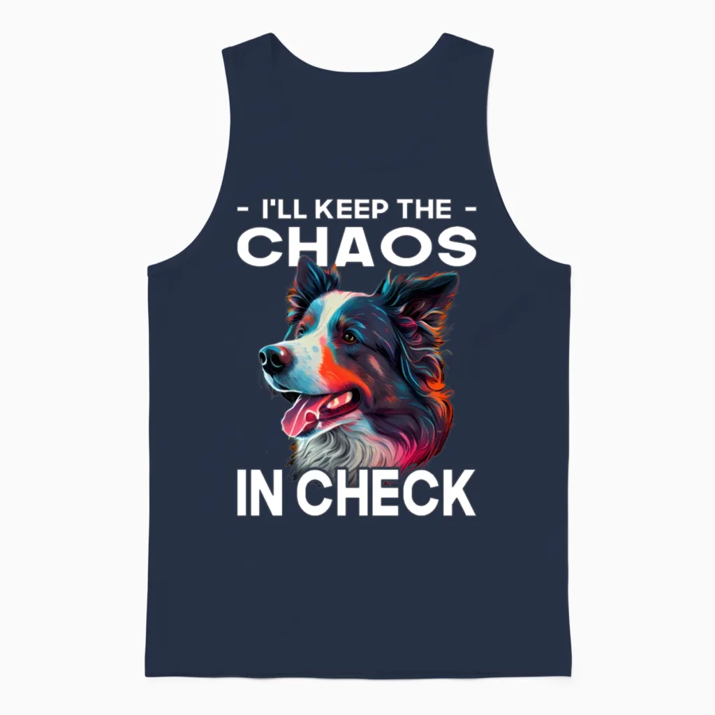 Border Collie - Dog Lover - Dog Owner Unisex Tank Top in Navy