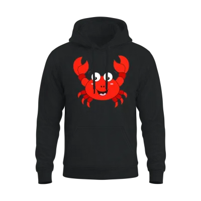 Crab for Boys Girls Men Women Unisex Hoodie - Black