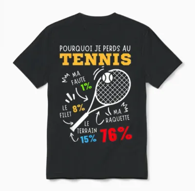 Tennis Humor Funny Gift Tennis Player Tennis Sport Unisex T-Shirt - Black
