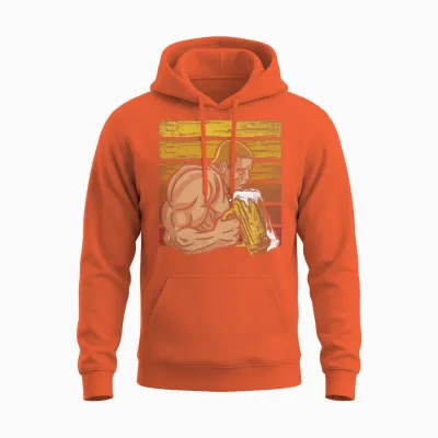 Bodybuilding - Gym Retro Unisex Hoodie - Orange