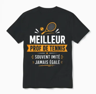 Sport Humor Profession Teacher Best Tennis Teacher Unisex T-Shirt - Black