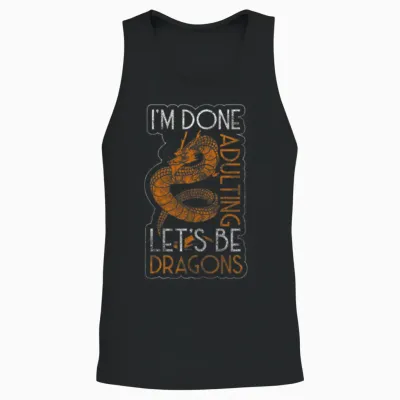 Dragon Black Chinese Dragon Unisex Tank Top - Black