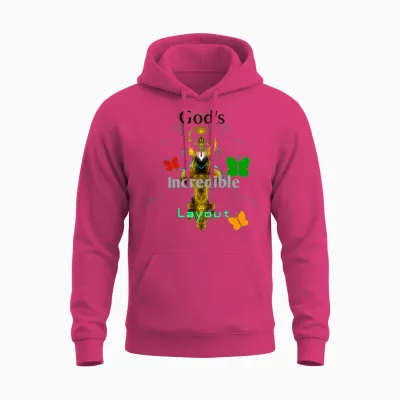 Incredibly Detailed and Amazing Layout of God Unisex Hoodie - Heliconia