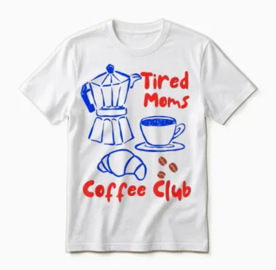 Müde Mütter Kaffee-Club Unisex T-Shirt - White