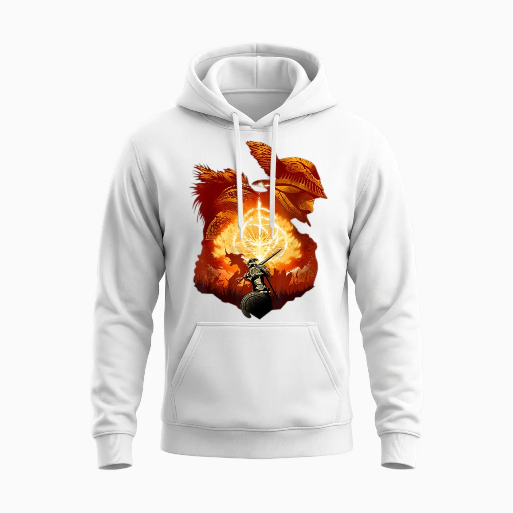 Elden Adventure Video Game Gaming Unisex Hoodie in White