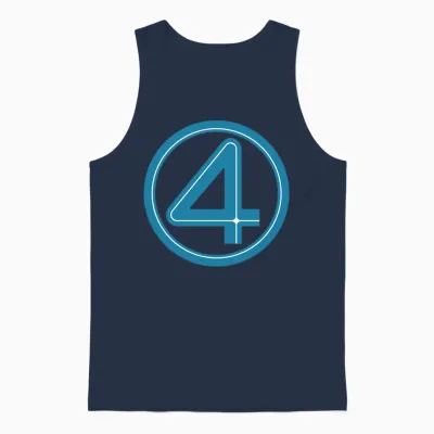 Marvel Studios the Fantastic Four: First Steps Costume Icon Long Sleeve, Black, S Unisex Tank Top - Navy