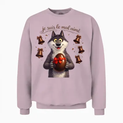 Le Loup Le Mal Aimé Easter Egg and Bells Chocolate Unisex Sweatshirt - Light Pink