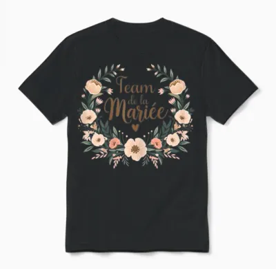 Women's Evjf Custom Team Bride Team Bride Witness Wedding T-Shirt, White, Female X-Small Unisex T-Shirt - Black