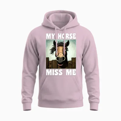 Funny Horse Saying Unisex Hoodie - Light Pink