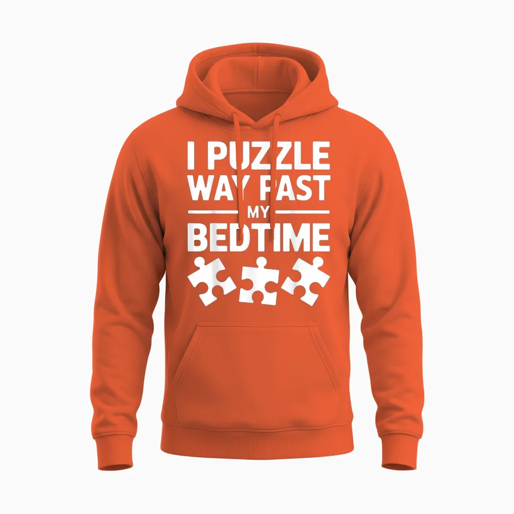 Puzzler Puzzles Puzzle Drôle Unisex Hoodie in Orange