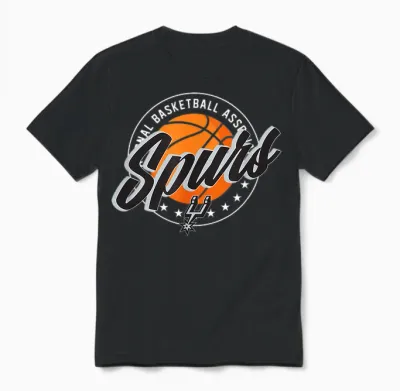Ballon Officiel Nba San Antonio Spurs All Ball Unisex T-Shirt - Black