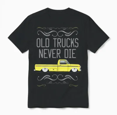 Old Trucks Tampico Yellow Unisex T-Shirt - Black
