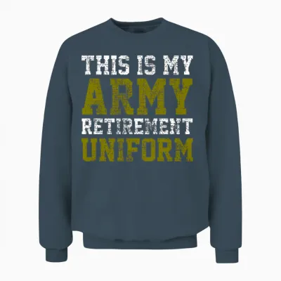 Army Veterans Retirement Uniform Unisex Sweatshirt - Dark Heather