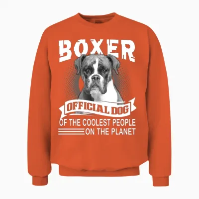 Boxer Dog Shirt - Boxer Dog Official Dog Unisex Sweatshirt - Orange