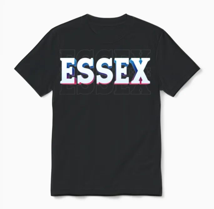 Retro - Essex Unisex T-Shirt in Black