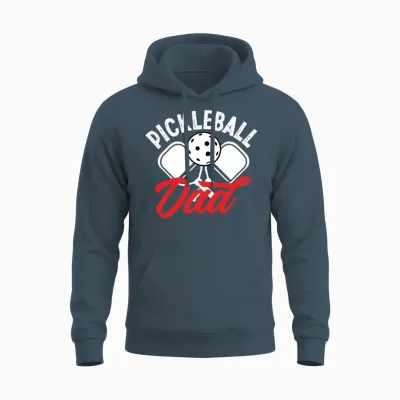 Pickleball Dad Funny Pickleball Gift Unisex Hoodie - Dark Heather