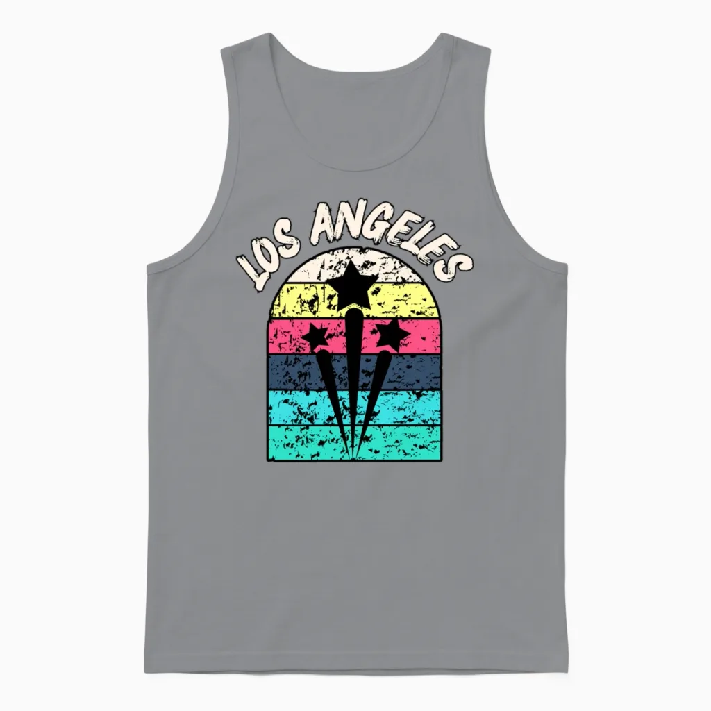 Los Angeles Unisex Tank Top in Sport Grey