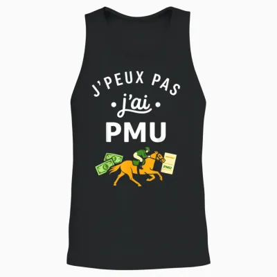 Citation Jeux Humour J'peux Pas J'ai Pmu Unisex Tank Top - Black