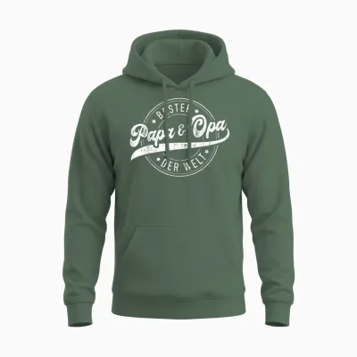 Bester Papa Und Opa Zum Vatertag, Geburtstag Und Weihnachten Unisex Hoodie - Military Green