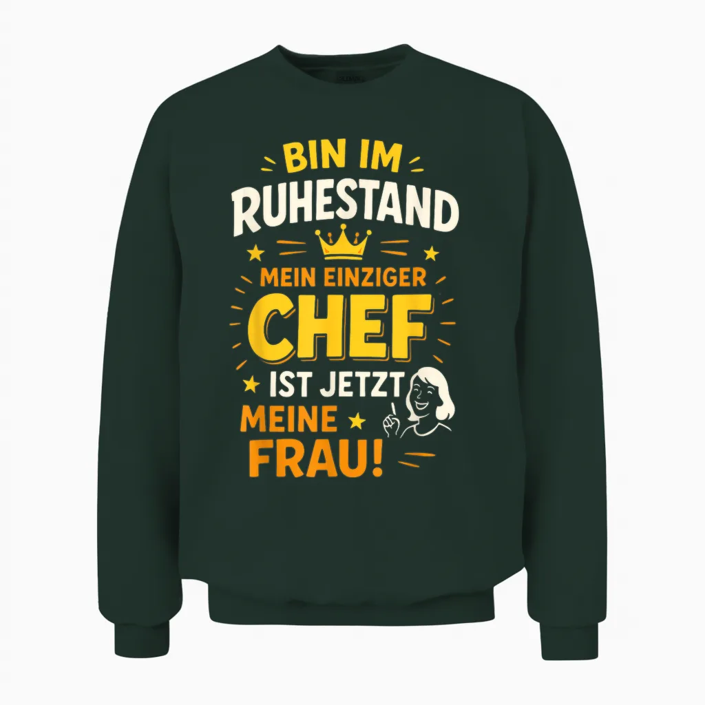 Funny Pension Retirement Retirement T-Shirt with German Text Unisex Sweatshirt in Forest