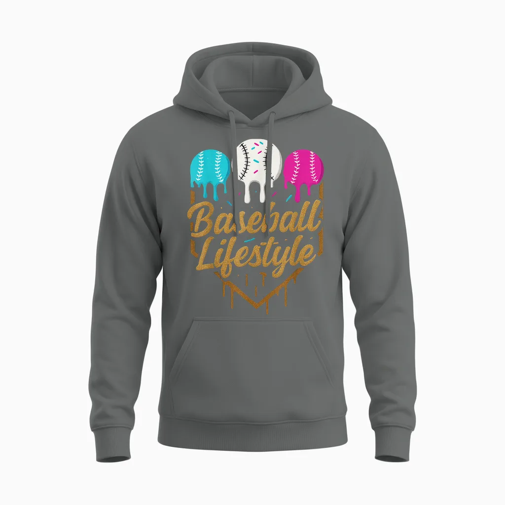 Baseball Lifestyle 101 Apparel Youth Baseball Unisex Hoodie in Graphite Heather