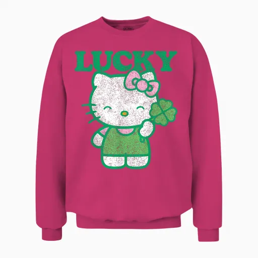 Hello Kitty Lucky Clover Unisex Sweatshirt - Heliconia