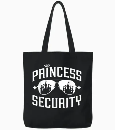 Fairy Tale Princess Security Cool Castle Shades Matching Tote Bags - Black