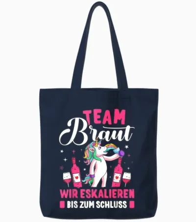 Team Braut T-Shirt Jga Women's T-Shirt Hen Night T-Shirt, Black Tote Bags - Navy