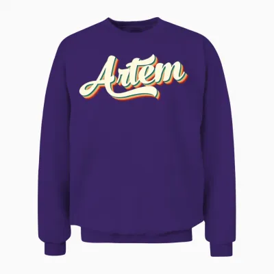 Artem Name Vintage Retro Named Artem Retro Style Unisex Sweatshirt - Purple