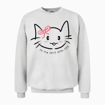 In My Soft Girl Era Unisex Sweatshirt - White