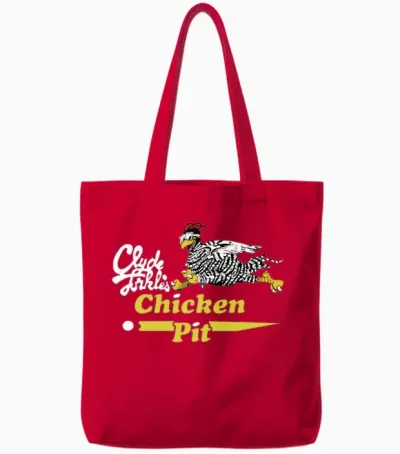 Clyde Forkles Chicken Pit Gift Tote Bags - Red