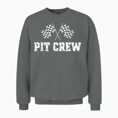 Pit Crew Race Car Birthday Party Family Matching Car Racing Unisex Sweatshirt - Graphite Heather