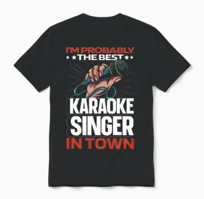 Karaoke Funny Unisex T-Shirt - Black