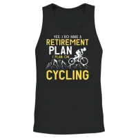Retirement Plan Bicycle Cycling Unisex Tank Top - Black – 2