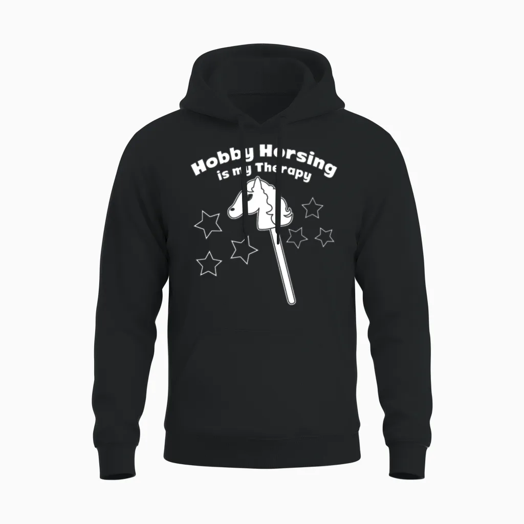Hobby Horsing Joke Hobby Horse Unisex Hoodie in Black