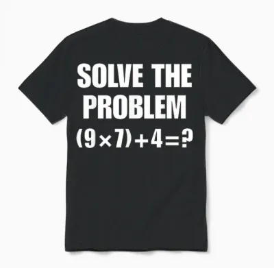 Funny 67 Meme Pemdas Elementary Math Teacher Brainrot Joke Unisex T-Shirt - Black