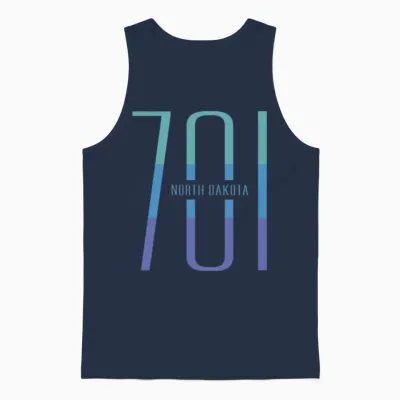 North Dakota Area Code 701, Clothing & Accessories Unisex Tank Top - Navy