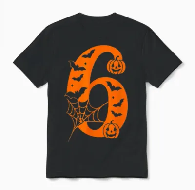 Number 6 Funny Meme Saying 6 7 Six Seven Halloween Costume Unisex T-Shirt - Black